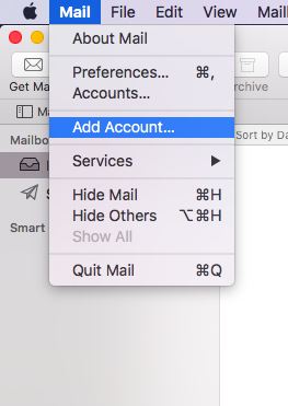 Mail for Mac setup