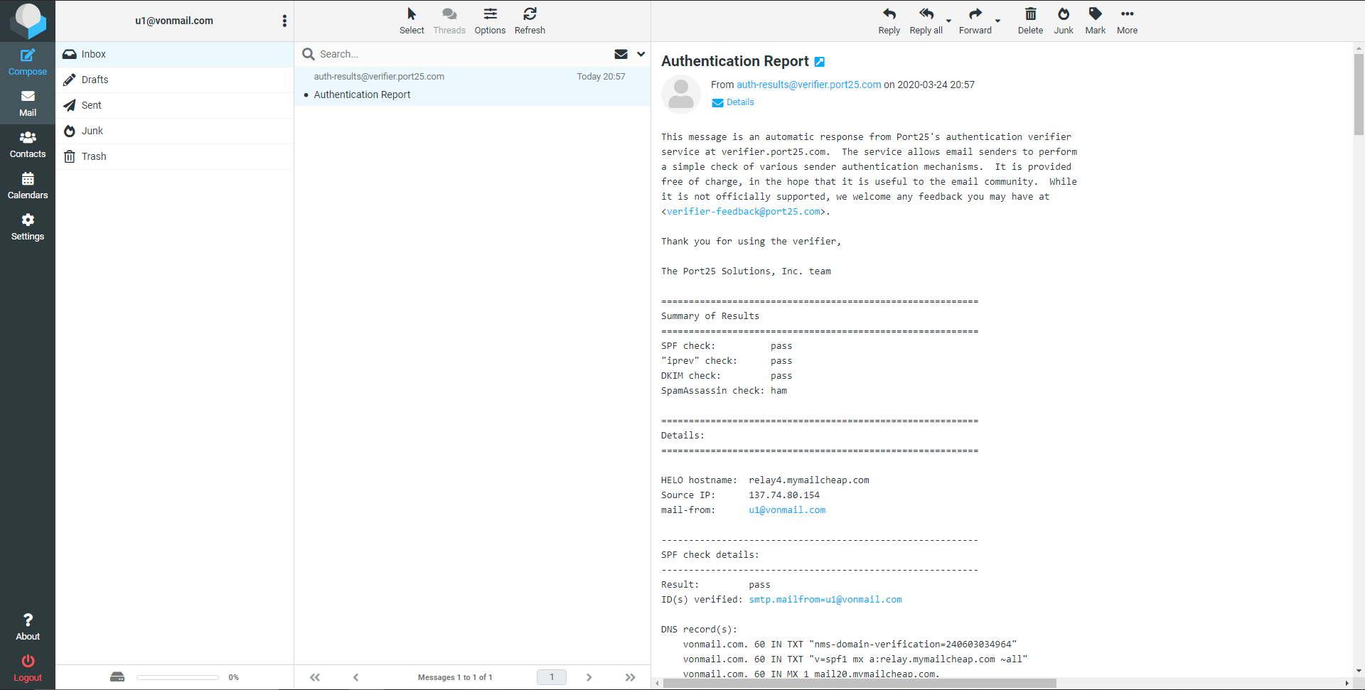 Roundcube webmail